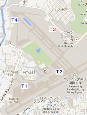 マニラ空港の地図